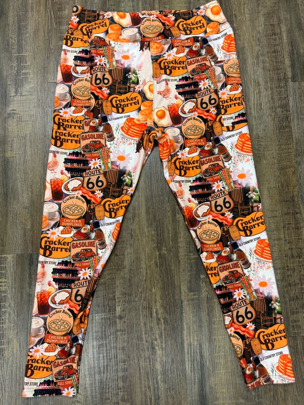 Cracker Barrel Orange Multi‎ Print Lounge pants M/L